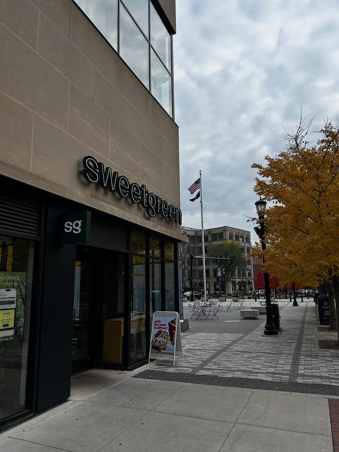 Just a 10-minute walk from home to fresh, flavorful greens \ud83e\udd57\u2728 Sweetgreen is basically our neighborhood salad spot. 