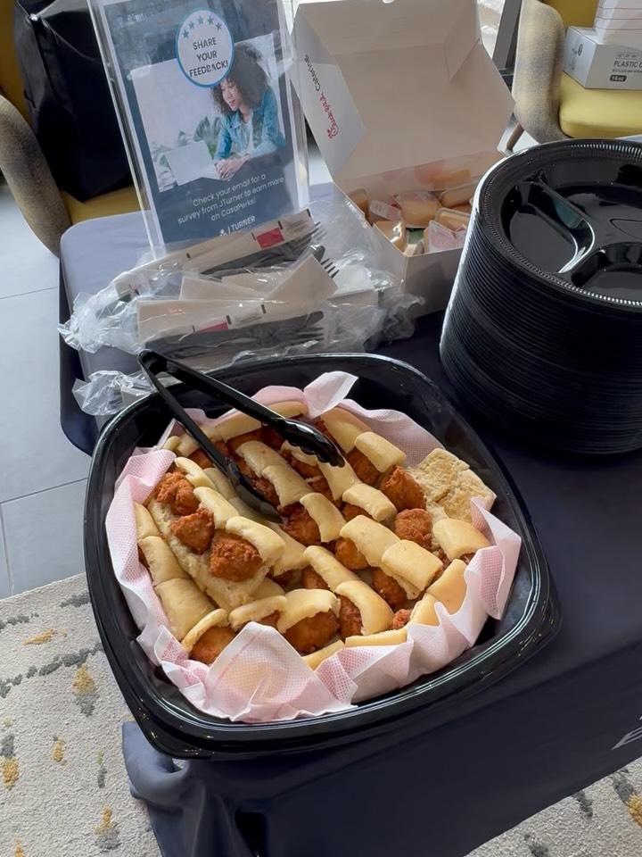 FREE breakfast? SAY \ud83d\udc4f LESS \ud83d\udc4f\ud83d\udc14\ud83e\udd50\u2600\ufe0f Thanks to everyone who grabbed Chick\u2011fil\u2011A with us! Don't forget- filling out your Jturner survey = entry into a raffle for a Nespresso machine \ud83d\ude0d\u2615\ud83c\udf89 