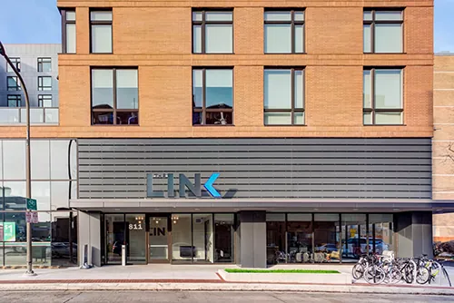 Exterior view of The Link Evanston