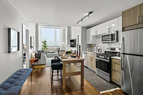 Student Living Room at The Link Evanston