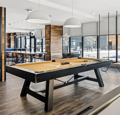 Eccentric design in the Club and Game Lounge