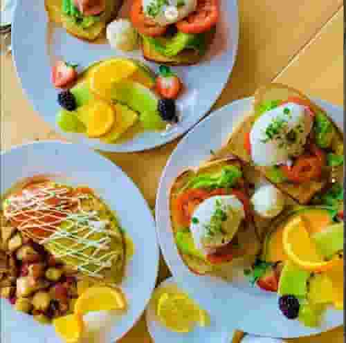 Fresh breakfast dishes from Ovo Fritto Cafe