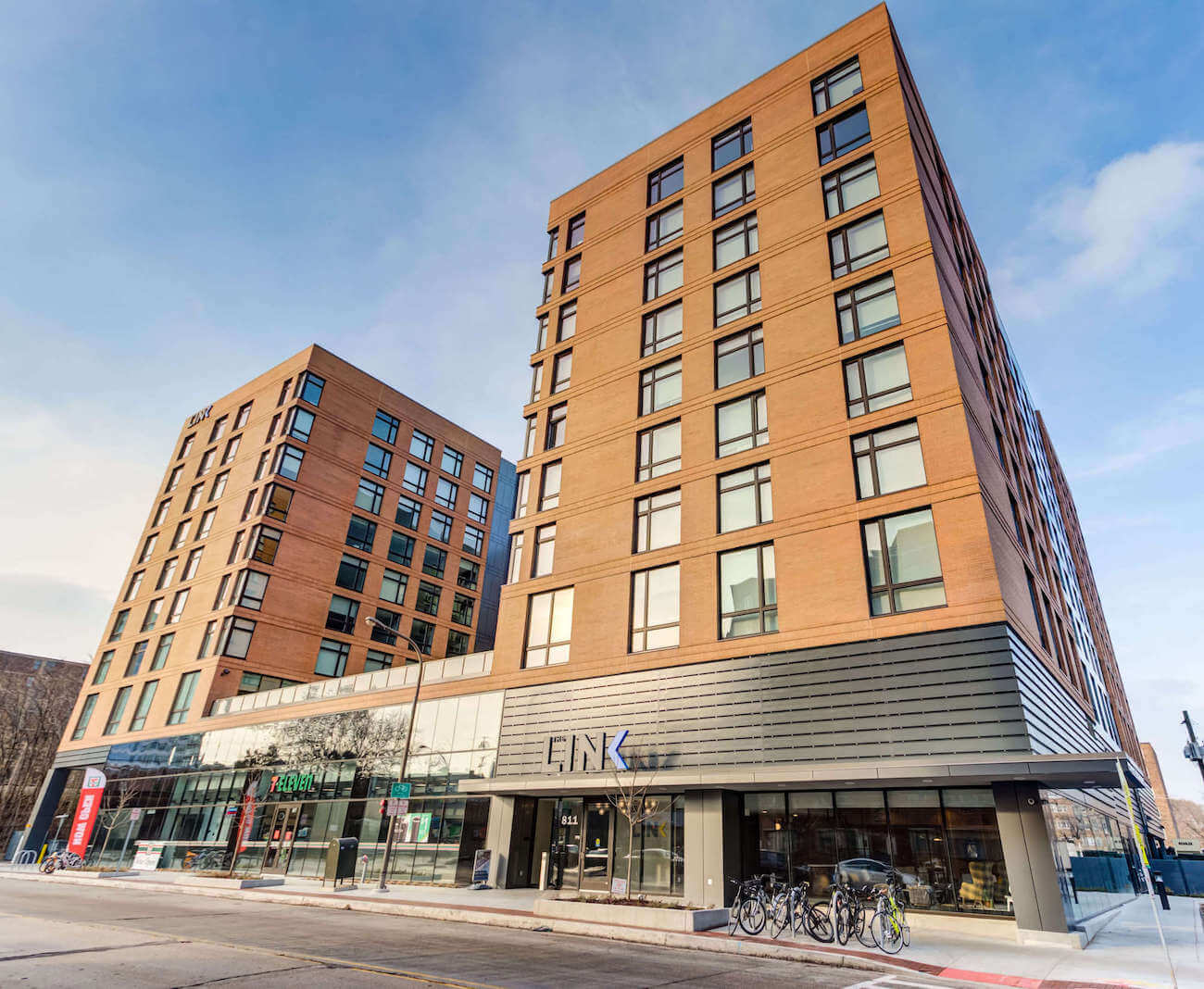 The Link Evanston is located just steps from Northwestern University campus